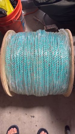 CWC Blue Steel Rope - 3/8”x 2500 ft. Blue with Red Tracer