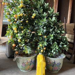 Indoor / outdoor vases with fake tree