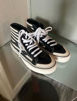 VansSk8-Hi 138 SF“Stripes” Black & White unisex  sz Women 10