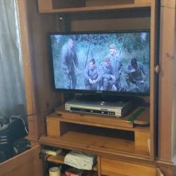 Solid Wood Entertainment Center 