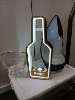 Liquor bottle light up display holders and ice bucket