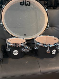 DW Design Series 6”/8” Concert Toms + 20” Pancake Gong Drum