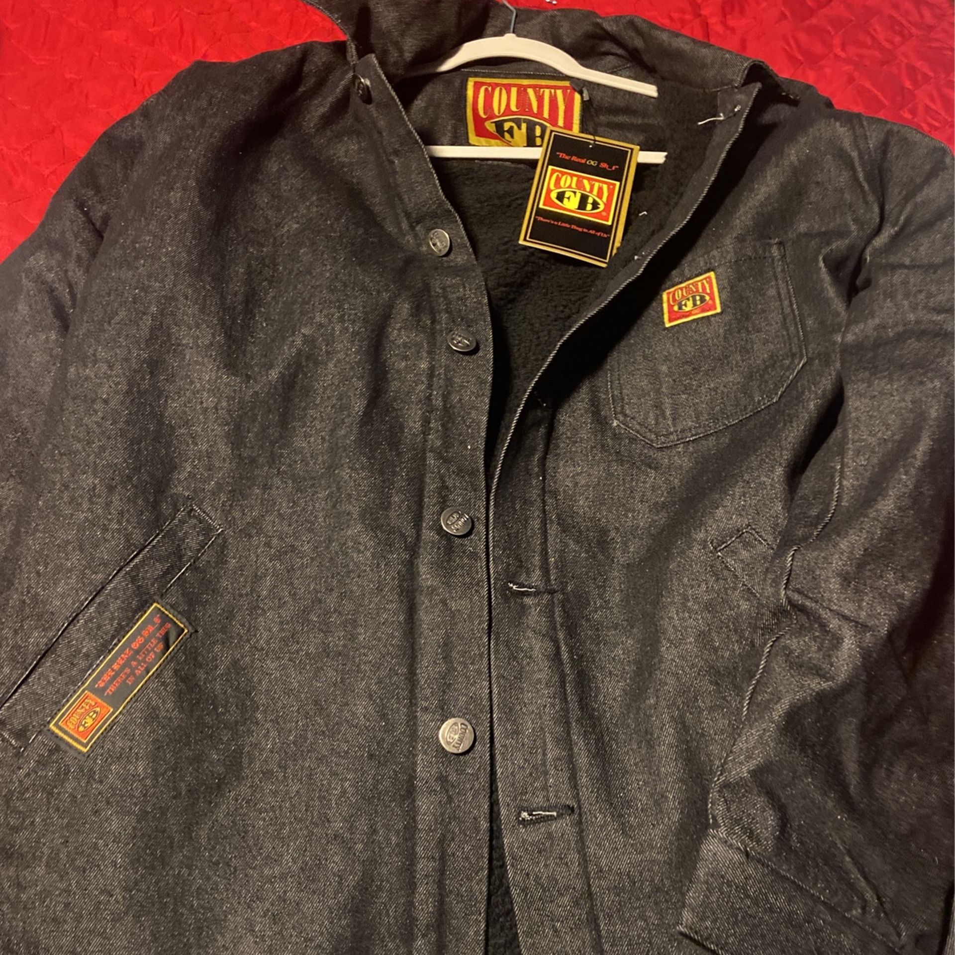 Fb County Men’s Oversized Denim Jacket