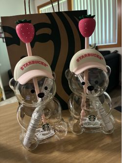 Starbucks pink bear