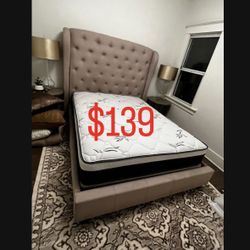 BRAND NEW PILLOW TOP MATTRESSES ✅ COLCHONES NUEVOS PILLOW TOP 💯‼️   QUEEN SIZE $140 ❌ $200 With Box Spring   FULL SIZE $120 ❌ $180 With Box Spring💥 