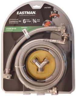 New EASTMAN 72-in 3/4 -in FHT Inlet x 3/4 -in FHT Outlet Braided stainless steel Steam dryer installation kit