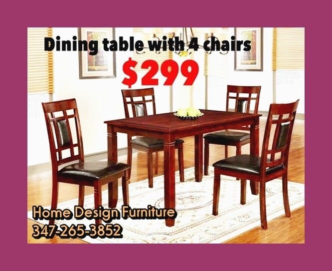 dining table with 4 chairs