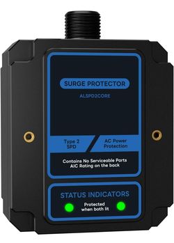 ☆ Whole House Surge Protector, 36,000 Amps, 4 Thermally Protected MOVs, Aluminum-Over-Plastic Housing, Dual Green Indicators, 120/240V,
