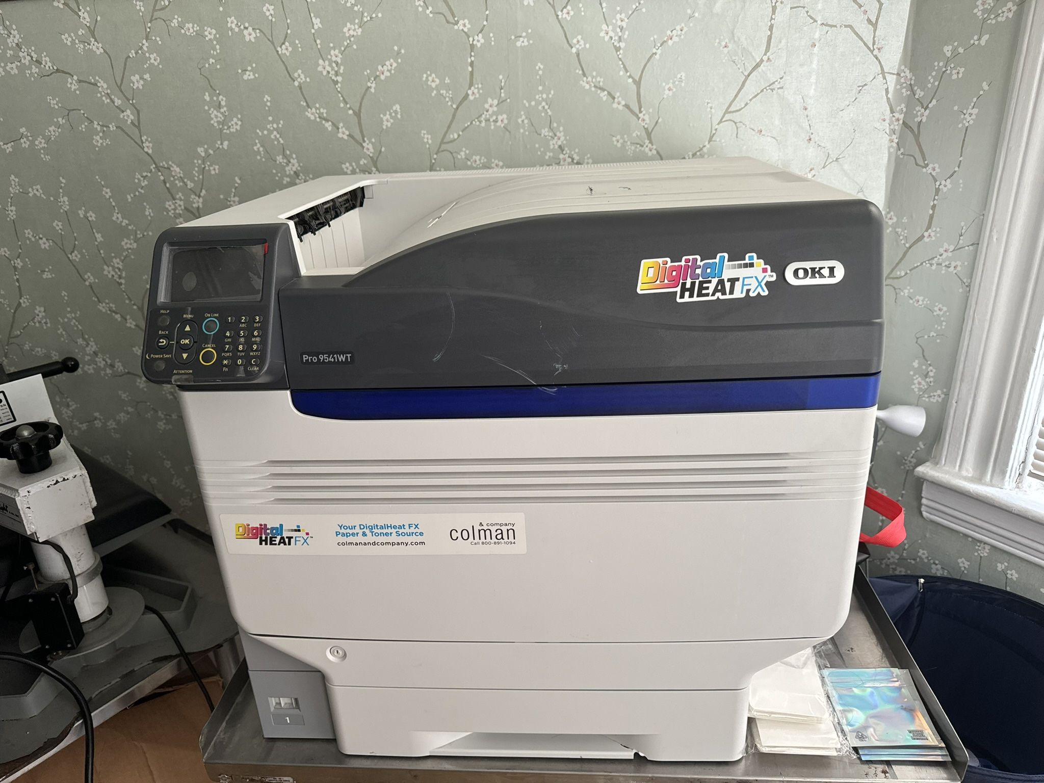 OKI Pro 9541WT Digital Heat FX White Toner Printer w/ Stand + RIP + Supplies