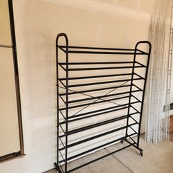 Rolling Shoe Rack 10 Tier