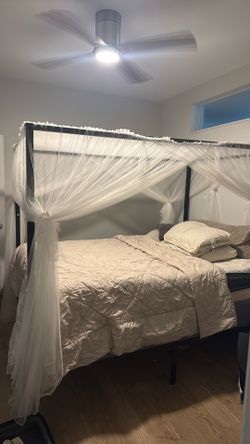 Canopy Style Bed for sale (MATTRESS NOT INCLUDED)