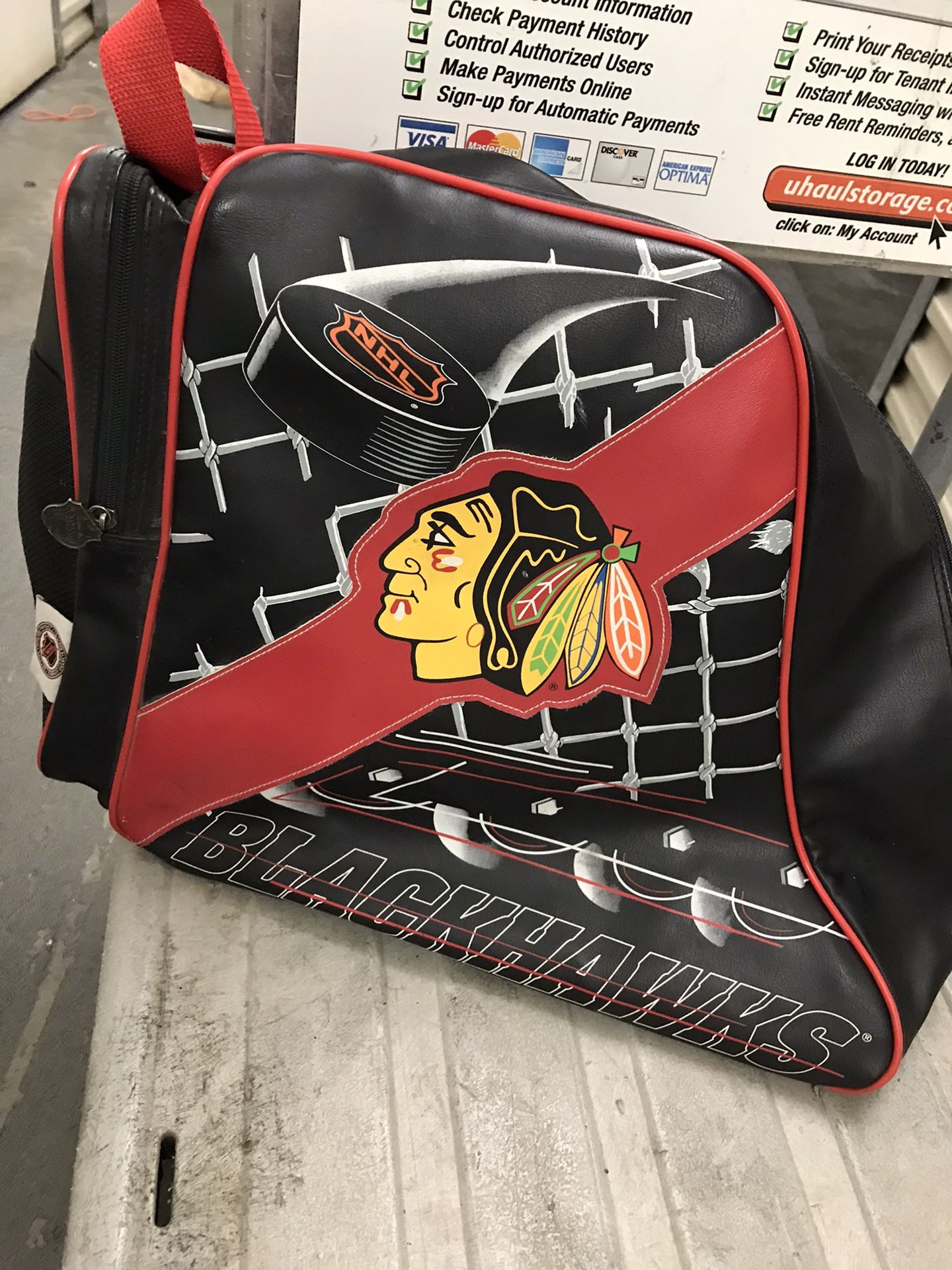 Official NHL BlackHawks Skate Duffle Bag