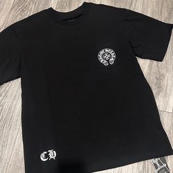 Chrome Hearts Black Floral Horseshoe short Sleeve T-Shirt Size medium