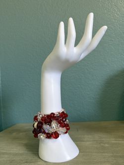Wristband,crystal ,beads,crochet,large
