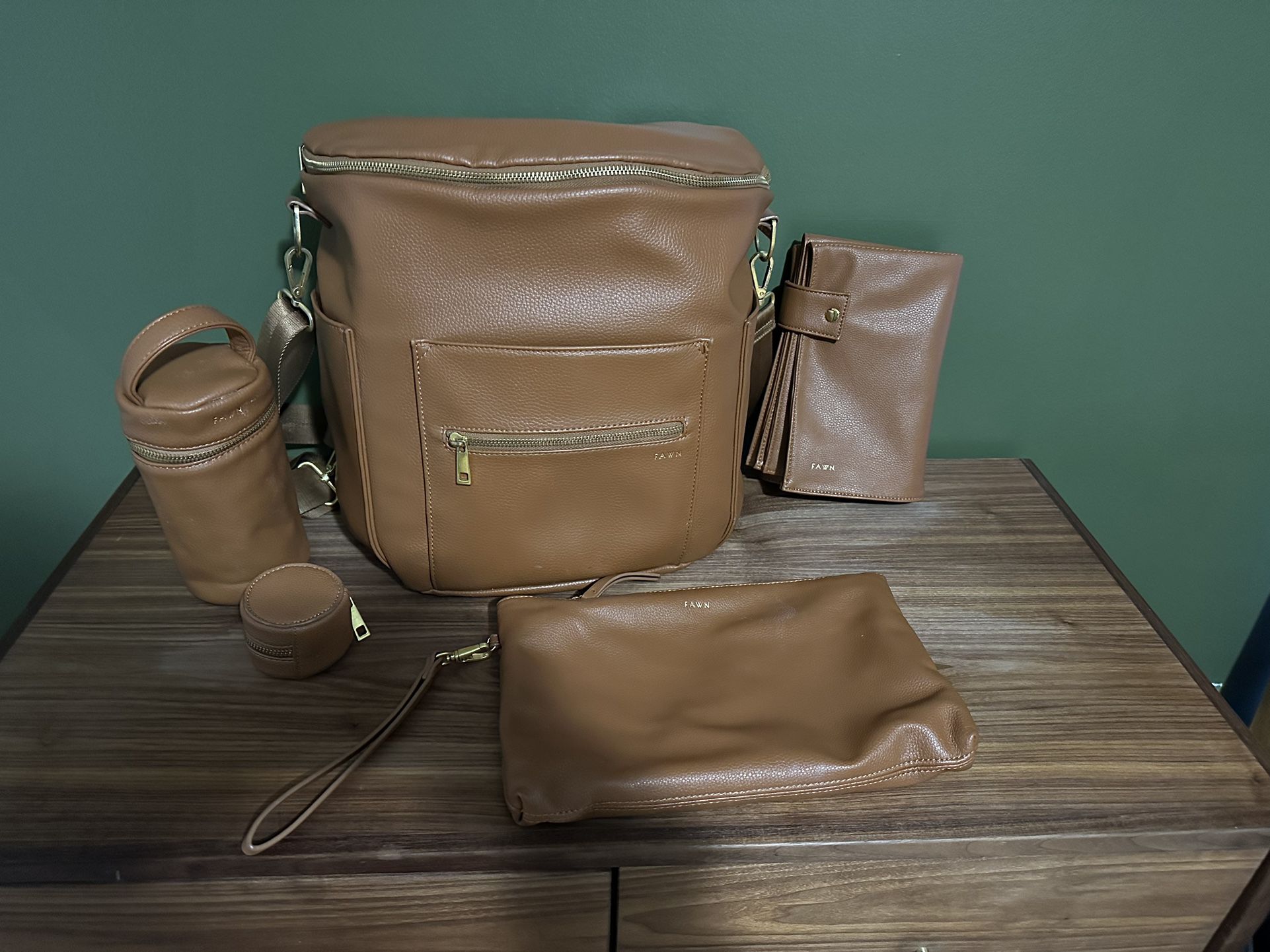 Fawn Design Diaper Bag And Accessories 