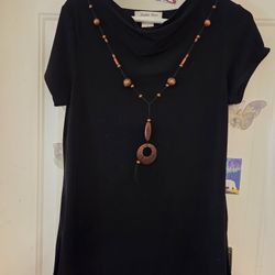 Judith Hart Black Ladies Shirt Size Small