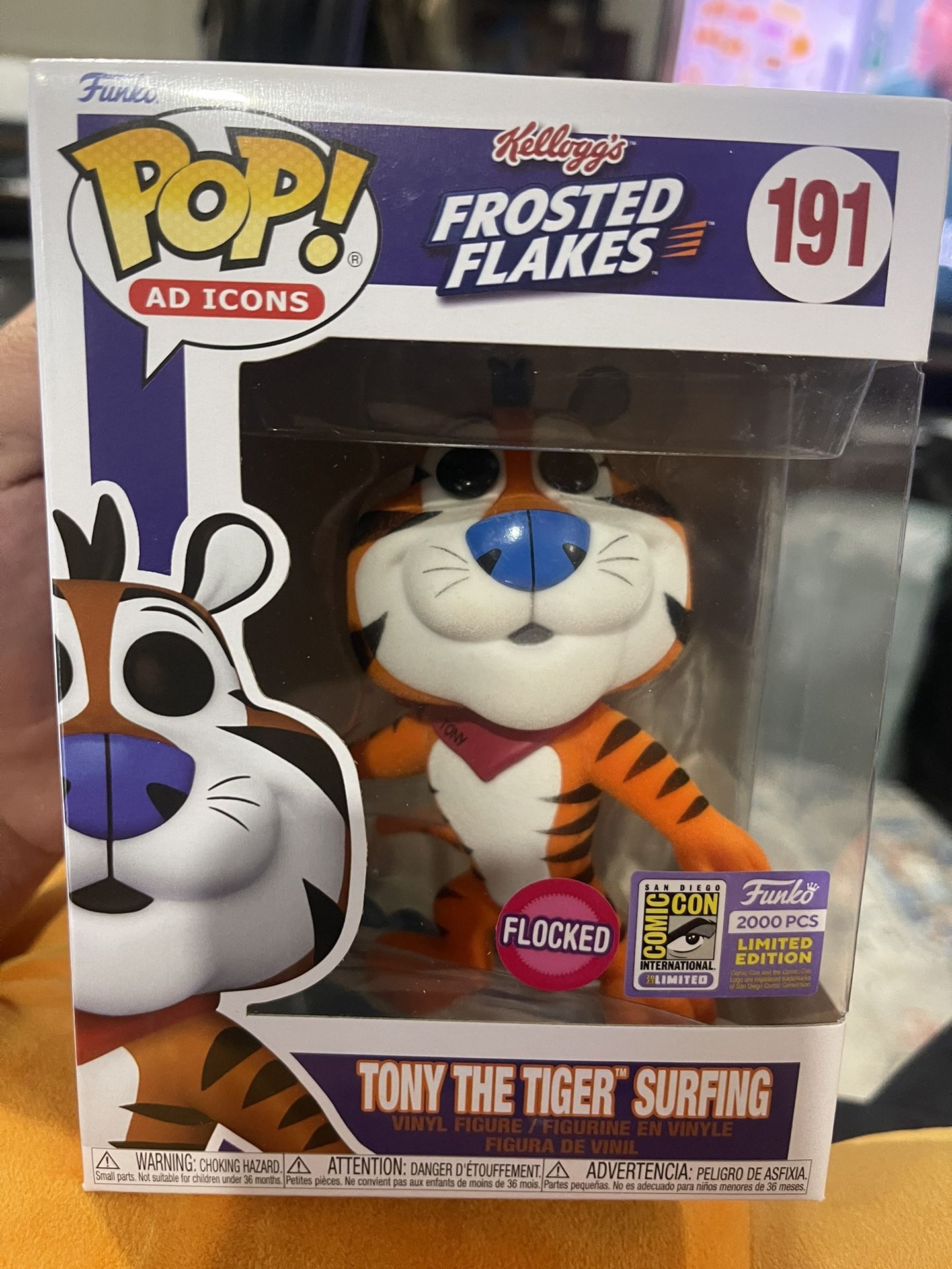 Flocked Surfing Tony The Tiger SDCC