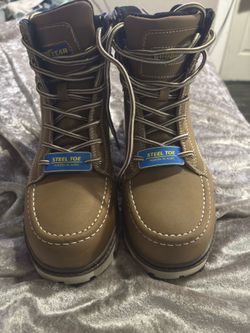 Steel toe boots
