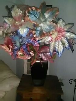 Vintage Haegar *Huge Floral Arrangement In Glass Vase!