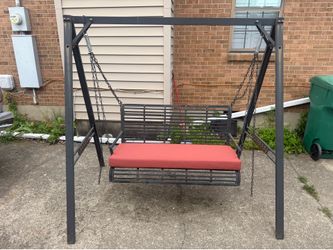 Outdoor metal swing