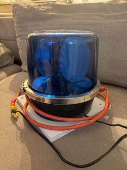 Blue Rotating Emergency Beacon Light