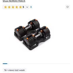Norditrack Adjustable Dumbbells!!