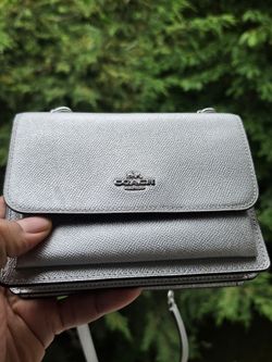Coach silver crossbody purse