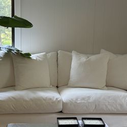 white cloud-like couch