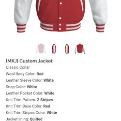 Leather And Wool Custom Letterman Jacket 2x Tall