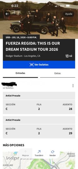 2 TICKETS FUERZA REGIDA