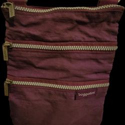 Baggallini Crossbody Bag - Purple With Grey Interior