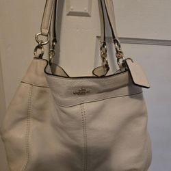 Cream Coach Purse 