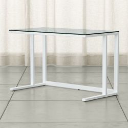 White Crate & Barrel Pilsen Desk