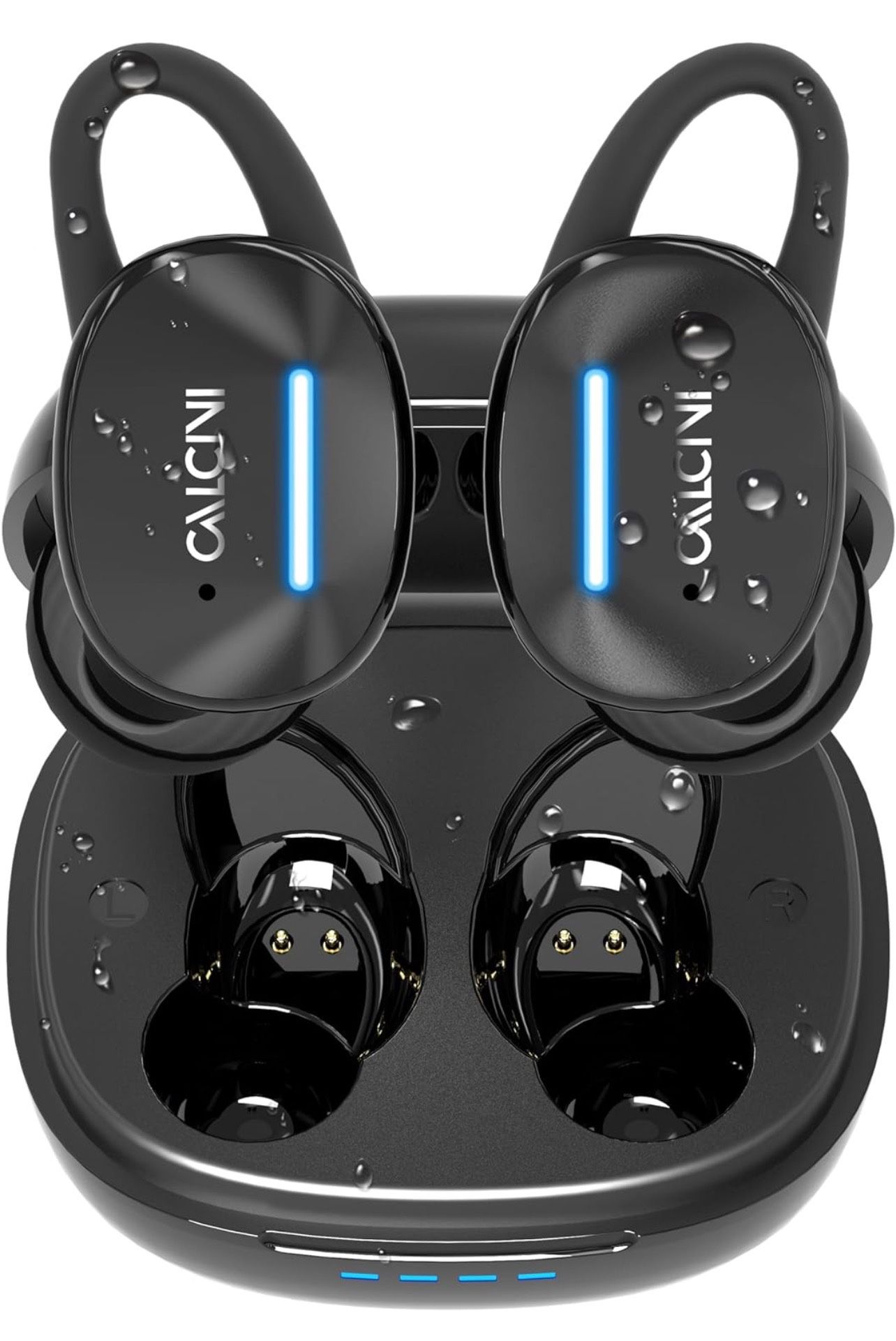 CALCINI Wireless Earbuds IPX8 Waterproof Touch Control, Bluetooth 5.3 in Ear Headphones with Charging Case, TWS Headset for Phone,Samsung,Android, Spo