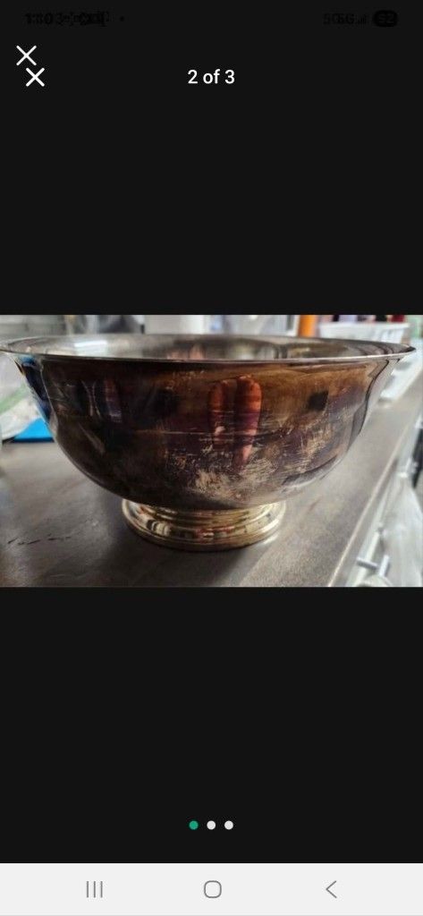 Silver Plated Trays And Bowls