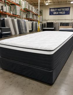 Cachón twin Pillowtop y box spring nuevos