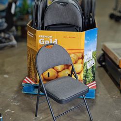 Member's Mark Superior Comfort Commercial Fabric Folding Chair w/ Scotchgard Protector, Gray