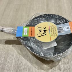 Craft Wok Hand Hammered 14" Round Bottom Carbon Steel Wok