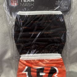 Bengals NFL New Adult Face Covering Mask (2-Pack)