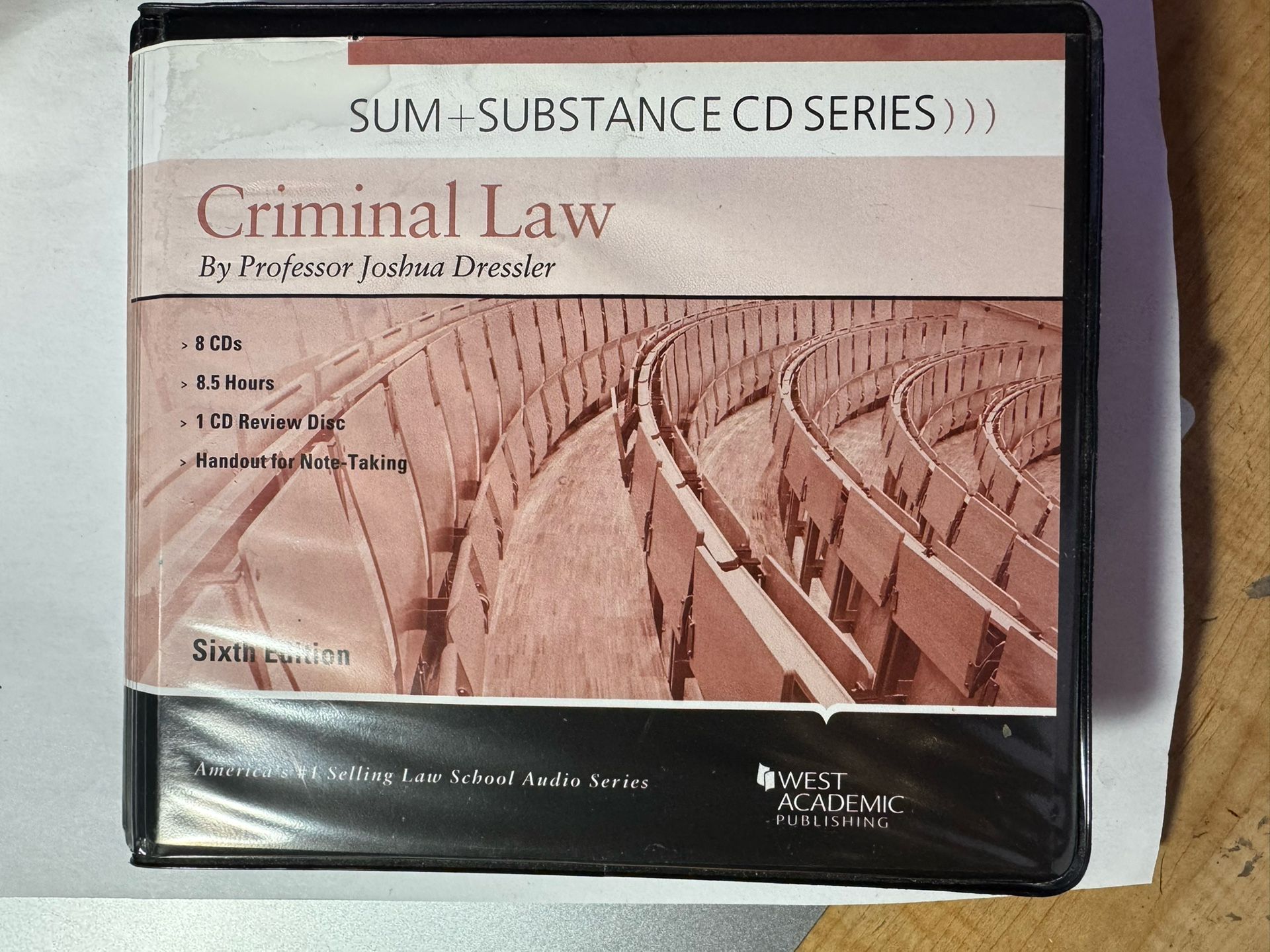 Sum and Substance Audio on Criminal Law 6th Ed by Joshua Dressler 8 CD VG