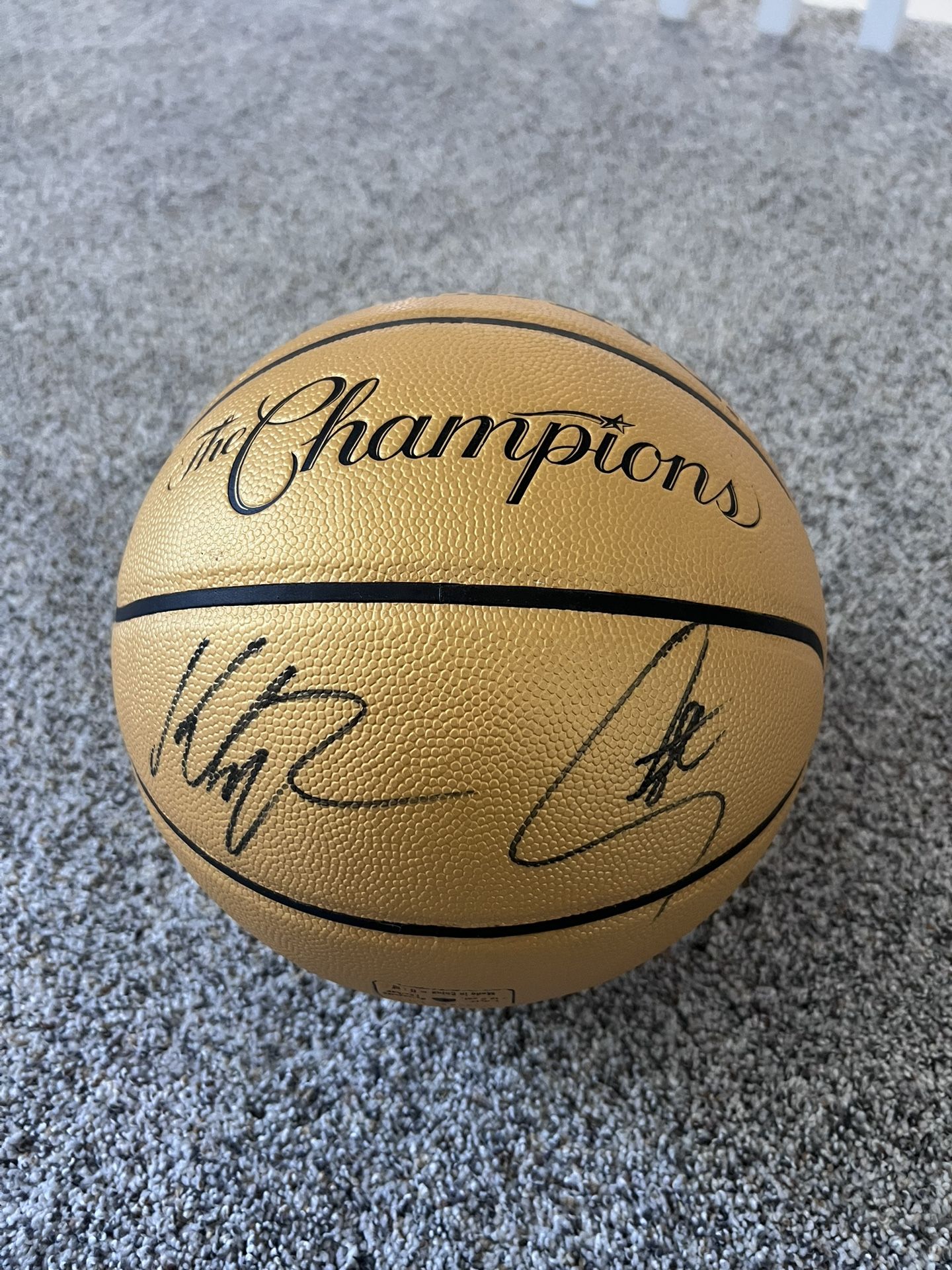 Steph Curry/Klay Thompson Dual Signed Champions Basketball
