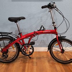 20" Greenzone 7 Speed Alloy Frame Folding Bike With Shimano Parts and Carrying Case