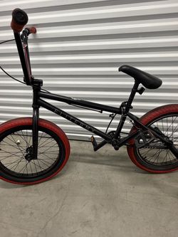 Elite BMX Bike Black with Red Tires 20”