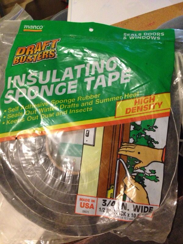 Insulating sponge tape for windows