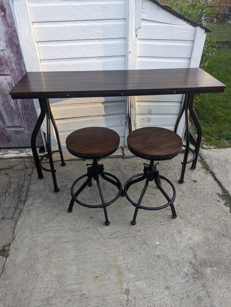 Modern 3pc Wood Bar Set