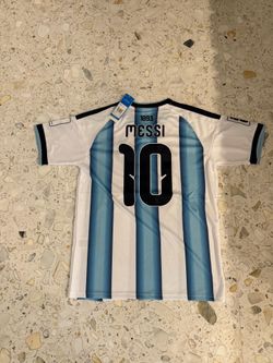 Lionel Messi #10 Size M Argentina White & Blue World Cup Soccer Jersey​​​​​​​​​​​​​​​​