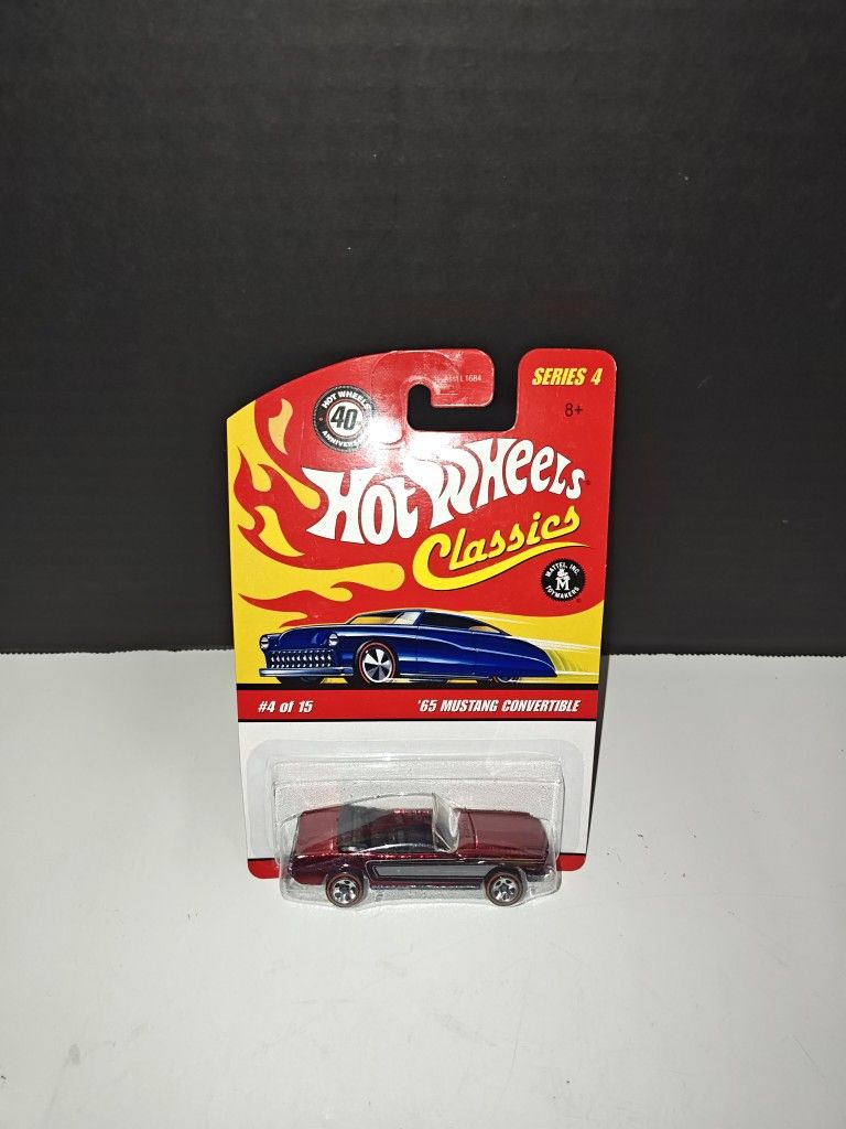 Hot Wheels Classics 1965 Ford Mustang Red Convertible Diecast #4 of 15 Series 4