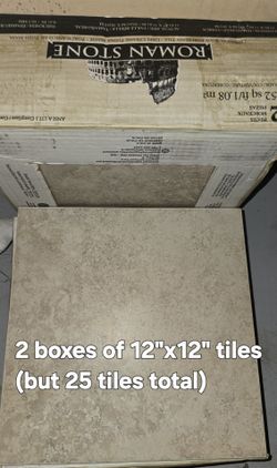 2 Boxes Of Tiles 12"x12