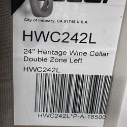 Dacor 24” Heritage Wine Cellar – Double Zone (Left Hinge) 