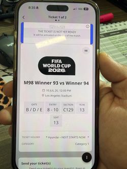 World Cup  2 tickets Quarter final